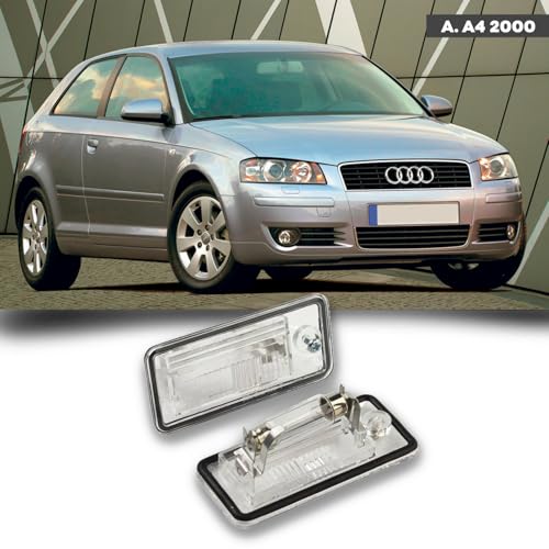 CG94 - Fanale Targa Compatibile per Auto A. A4 (B6) 2000 - A3 2003 - A3 2008 - A6 2008
