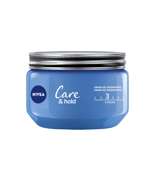 NIVEA Care & Hold Creme Gel, Styling Gel in 2 Confezioni da 150 ml, Gel per Capelli a Lunga Tenuta Anti-Crespo, Crema Capelli Corti e Medio-Lunghi con Vitamina B3