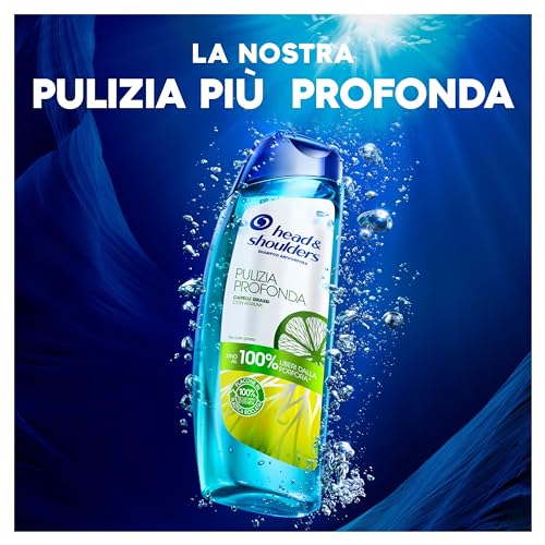 Head & Shoulders Shampoo Pulizia Profonda Capelli Grassi, Contro la Forfora