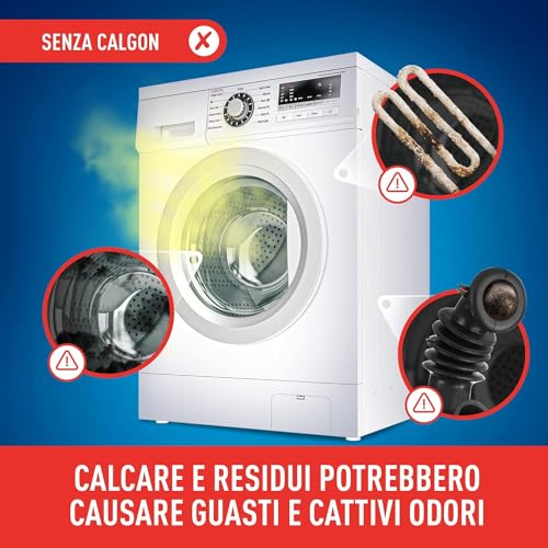 Calgon Power Polvere Anticalcare Lavatrice 4 in 1, 14 Confezioni da 900g di Anticalcare per Lavatrici, Additivo Lavatrice per una Protezione da Calcare, Sporco e Cattivi Odori