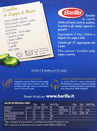 Barilla - Corallini, Cottura 7 Minuti - 500 g - [confezione da 12]