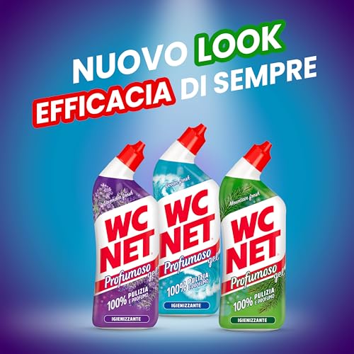 Wc Net - Profumoso Gel, Anticalcare e Igienizzante per WC, Tripacco Mono Fragranza a Seconda della Disponibilità, 3 Flaconi da 700 ml