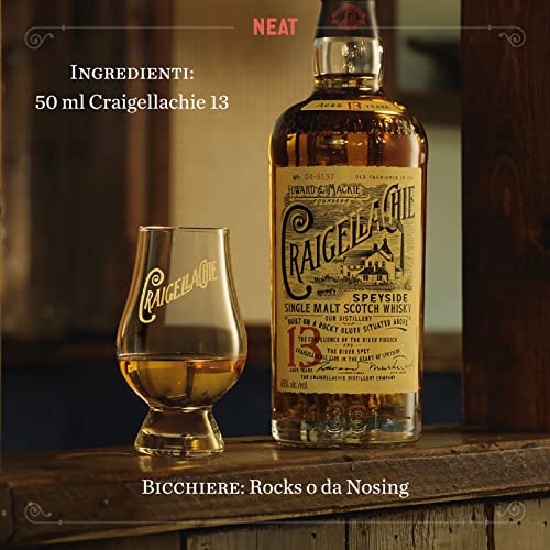 Craigellachie 13 Anni Speyside Scotch Single Malt Whisky con astuccio regalo, affinato in botti di Sherry e Bourbon, Vol. 46%, 70 cl / 700 ml