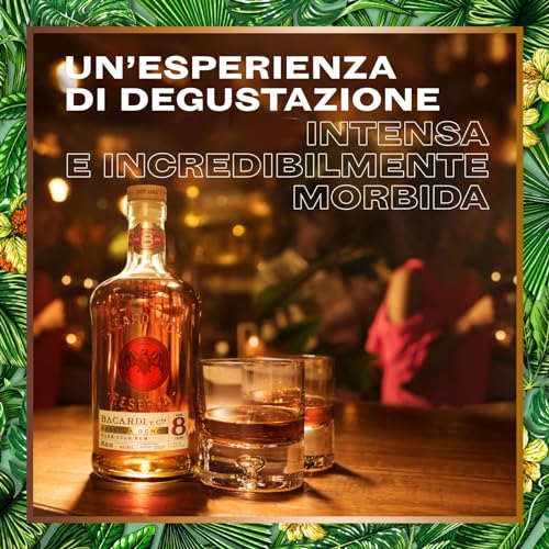 BACARDÍ Reserva 8 Year Old Premium Caribbean Rum, Vol. 40%, 70 cl / 700 ml, pregiato rum invecchiato 8 anni in botti di rovere sotto al sole dei Caraibi