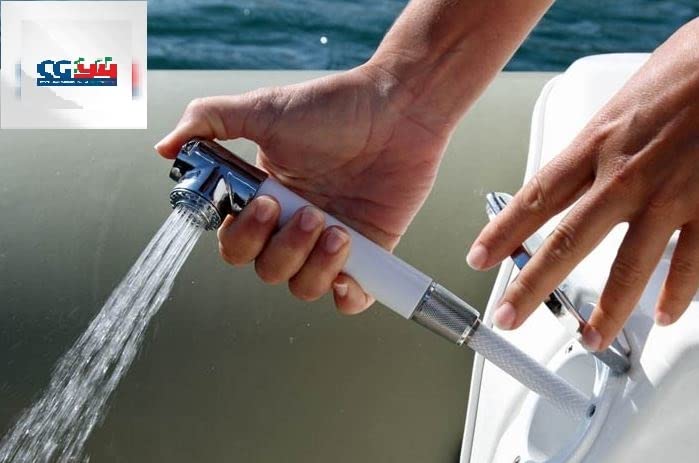 CG94 Doccetta Stilo con Pulsante per Camper o Barca con Gancio di Fissaggio