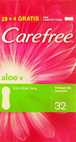 10 x CAREFREE Proteggi Slip Con Aloe Vera 32 Pezzi