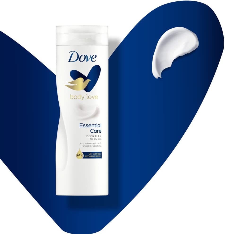 Dove, Crema Corpo Abbraccio Profondo, Crema Corpo Idratante per Pelle Secca, Dona Idratazione Profonda per 48h, Pelle Morbida e Luminosa con Ceramide Restoring Serum, Dermatologicamente Testata, 400ml