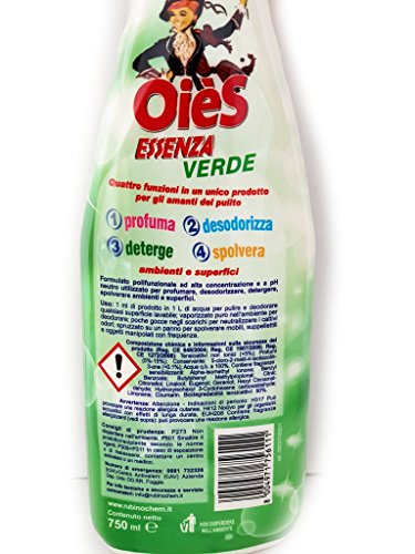 OièS Essenza sgrassante profumato, flacone da 750 ml verde