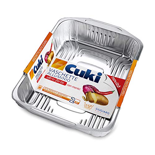 Cuki Vaschette Alluminio, 6 Porzioni, 2 Pezzi