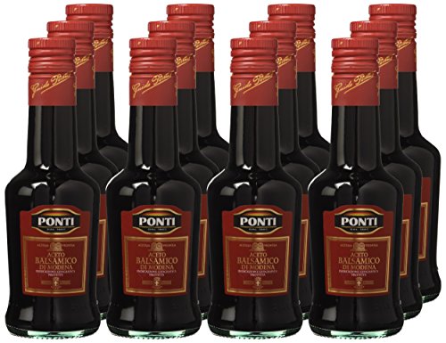 Ponti Aceto Balsamico Modena Etichetta Rossa, T12 - 12 Bottiglie
