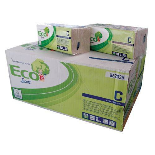 Confezione 20 pacchi da 192 pz. di asciugamani di carta piegati a "C" ad un velo