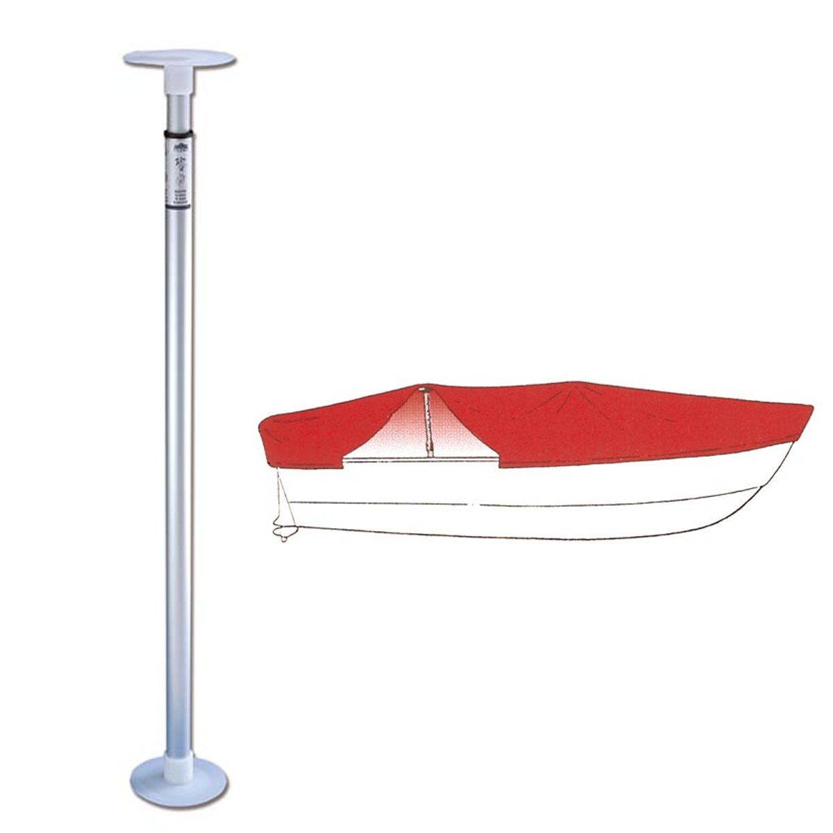 TREM COVY - Palo di supporto per telo di copertura barca, regolabile da 90 cm a 150 cm