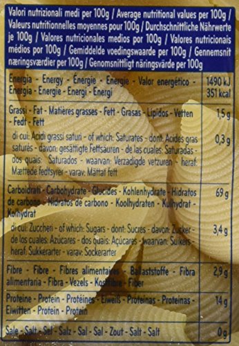 De Cecco - Conchiglioni Rigati n 126, Pasta di Semola di Grano Duro - 6 pezzi da 500 g [3 kg]