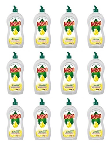 12 Pezzi Nelsen Piatti Classic Limone detersivo liquido lavaggio stoviglie