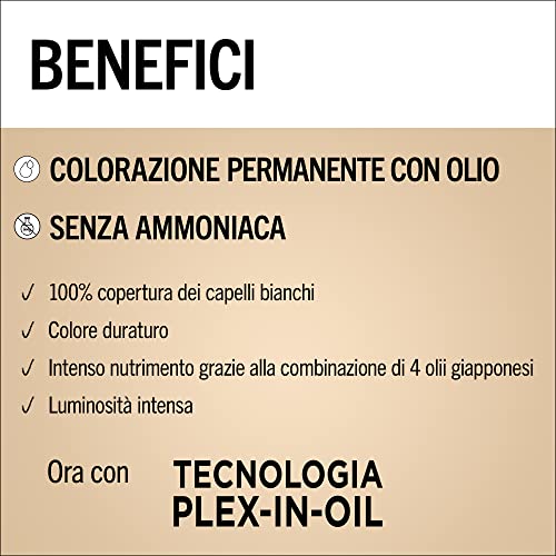 Schwarzkopf Palette Oleo, colorazione permanente copertura professionale capelli bianchi, 4-6 Castano Dorato, confezione singola