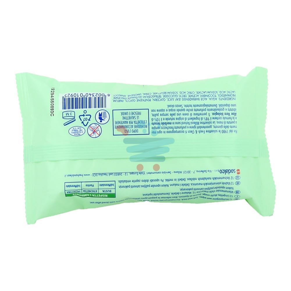 Fresh & Clean Salviette Aloe vera igenizzante Pz.12