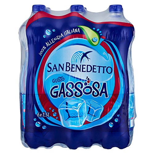 San Benedetto, Gassosa, 6x1,5 L, Dissetante e Frizzante, a Basso Contenuto di Zuccheri, Bevanda Analcolica
