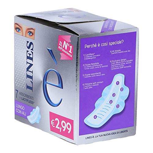 Lines è Assorbenti in Lactifless con Ali, 8 Pezzi