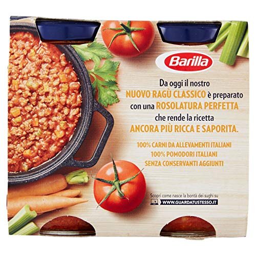 Barilla Ragù Classico - 6 confezioni da 2 pezzi da 180 g [12 pezzi, 2160 g]