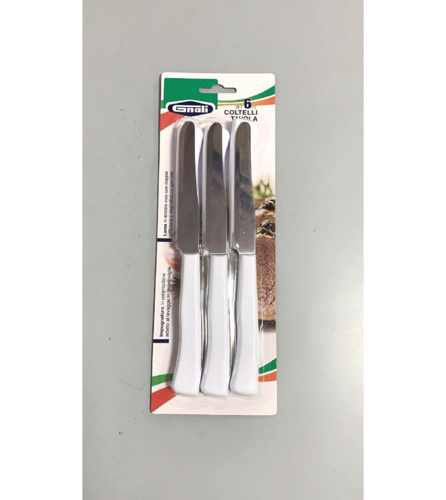 GNALI COLTELLI TAVOLA 6PZ (Bianco)