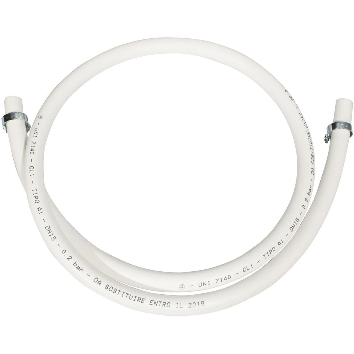 CG94 - Tubo Flessibile per Metano 2m | Doppio Strato | Pressione 10 bar | Omologato IMQ | 13x20mm