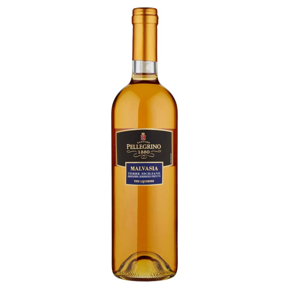 Malvasia Terre Siciliane | Vino Bianco Liquoroso di Sicilia | Pellegrino 1880 | 6 Bottiglie 50cl | Idea Regalo