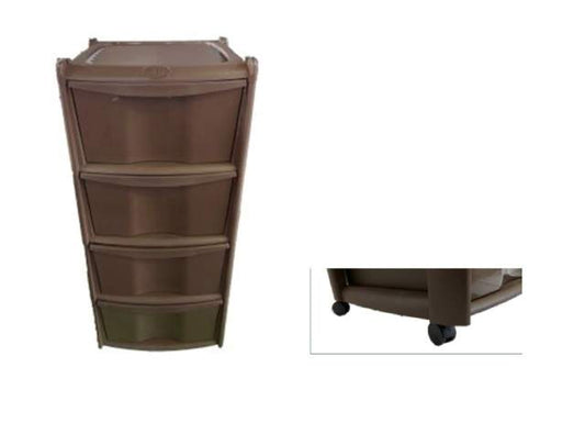 House&Style CASSETTIERA Vulcano 4CASS. WENGE' 7902, Come da Foto