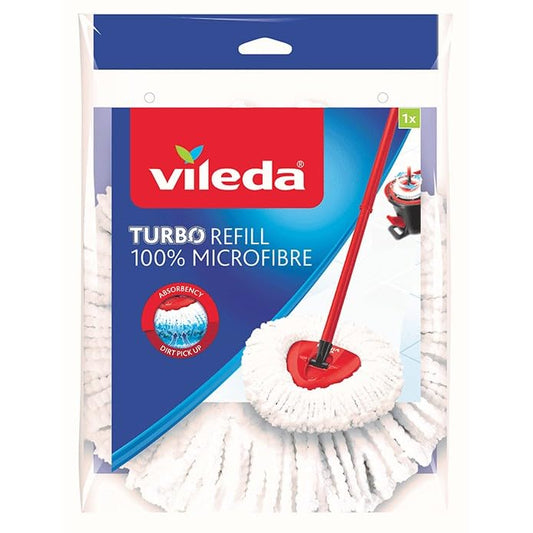 Vileda 2 Pezzi EasyWring & Clean Mocio di Ricambio con Microfibra Easy Wring