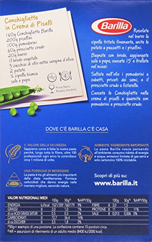 Barilla - Conchigliette, Pasta Di Semola Di Grano Duro - 12 pezzi da 500 g [6 kg]