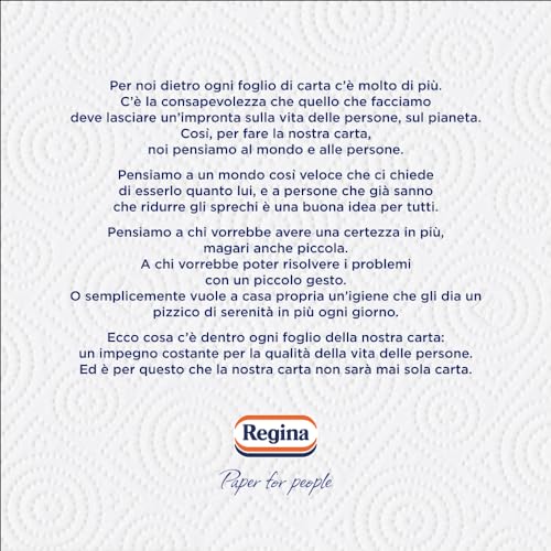 Regina Asciugoni Carta Cucina, Rotoli a 2 veli, 100 strappi per rotolo