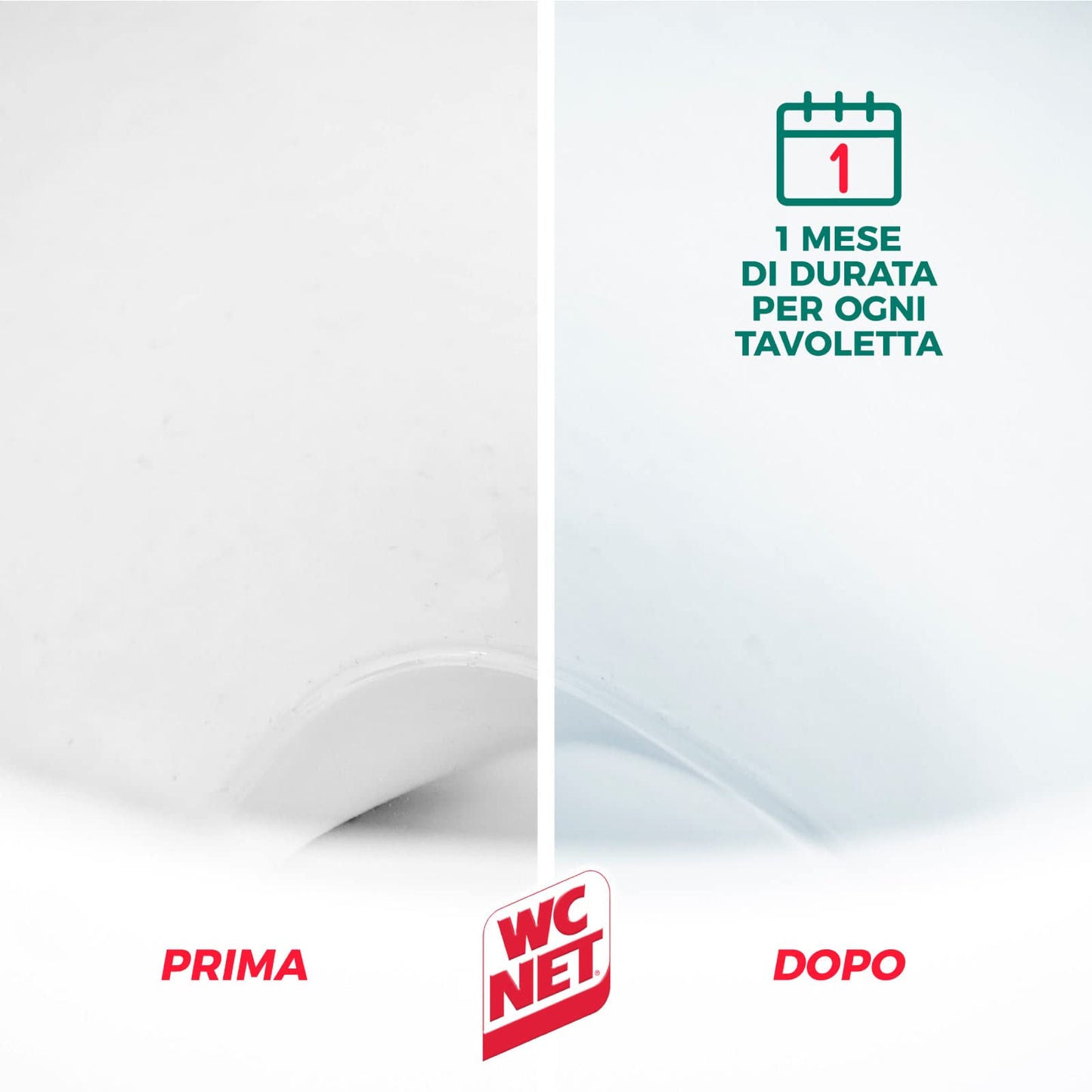 Wc Net - Tavoletta Profumoso 3 Effect, Detergente Igienizzante Solido per WC, Fragranza Mountain Fresh, 4 Pezzi x 4 Confezioni