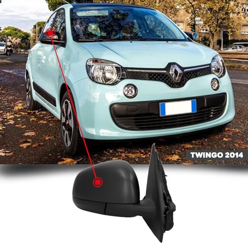 CG94 - Specchietto Retrovisore Elett. Termico - Compatibile per Auto TWINGO - Calotta Nera - Con Sonda 7PIN