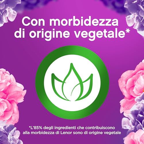 LENOR Ammorbidente Lavatrice Concentrato, 200 Lavaggi (8X525), Ametista Rosa E Note Di Muschio