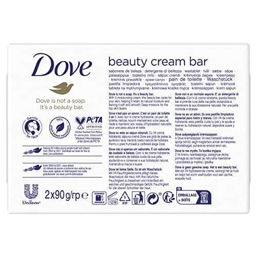 Dove - Saponette, 4 X 100 g, (1 confectione da 4 pezzi x 100 g)