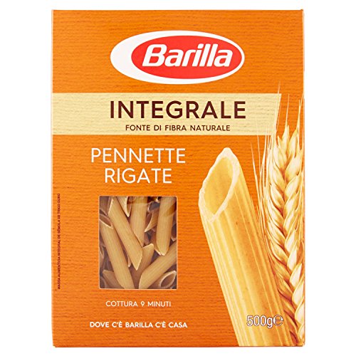 Barilla Pasta Integrale Pennette Rigate Semola Integrale di Grano Duro, 500 gr