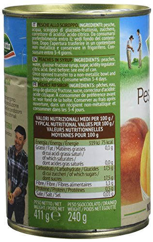 Valfrutta Pesche - Scatola da 411 gr