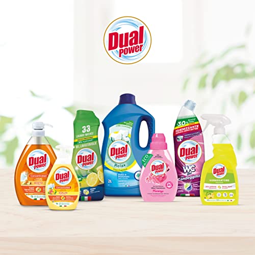 Dual Power, Pulitore Muffa e Fughe, Detergente con Ossigeno Attivo ad Azione Sbiancante, Senza Cloro, Sgrassa a Fondo Senza Intaccare le Ceramiche, Made in Italy