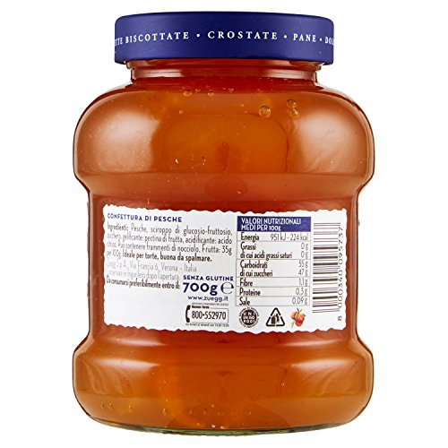 Zuegg - Confettura, Pesche - 6 pezzi da 700 g [4200 g]