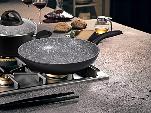 Bialetti Black Pearl Padella Adatto all'induzione, Alluminio