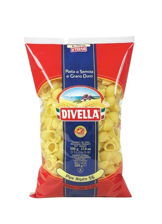 DIVELLA PASTA DI SEMOLA DI GRANO DURO PIPE RIGATE 56 GR 500 X 24