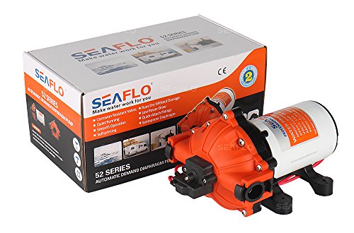 Seaflo Pompa ad acqua ad alta pressione da 12 Volt 15 L/min 4,0 GPM 60 PSI con interruttore automatico per Marine RV Boat Automotive
