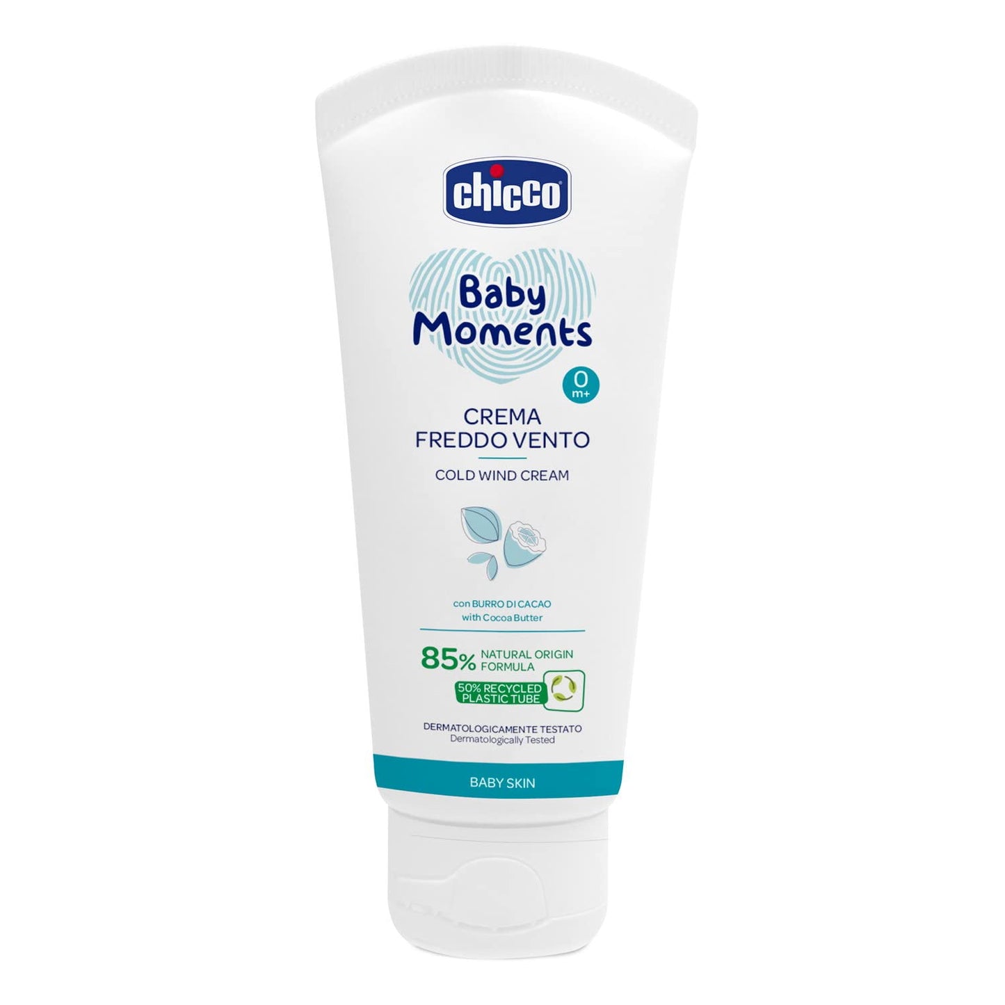 Artsana Chicco Baby Moments Crema Freddo Vento con Burro di Cacao e Vitamina E, con Formula Naturale, 0+ Mesi, 50 ml