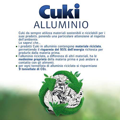 Cuki Vaschette Alluminio con coperchi - Doppia Forza - 1 porzione - rettangolari