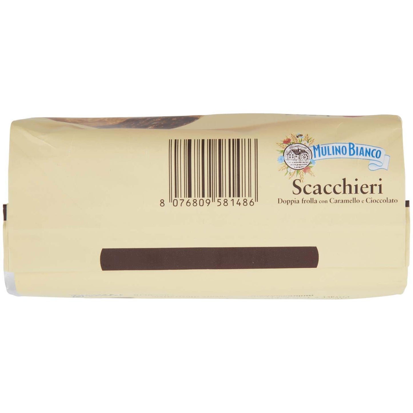 Mulino Bianco Biscotti Frollini Scacchieri con Doppia Frolla al Cioccolato e al Caramello, Ideali per Colazione o come Dolcetto, Senza Olio di Palma, 300 g