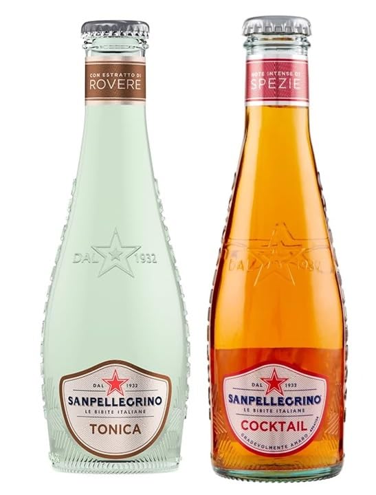 Confezione da 48 confezioni di test San Pellegrino cocktail bibite analcoliche + Tonica Rovere bevanda analcolica 20 cl bottiglia di vetro usa e getta