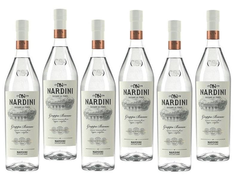 NARDINI GRAPPA BIANCA 1 LITRO 6 BOTTIGLIE