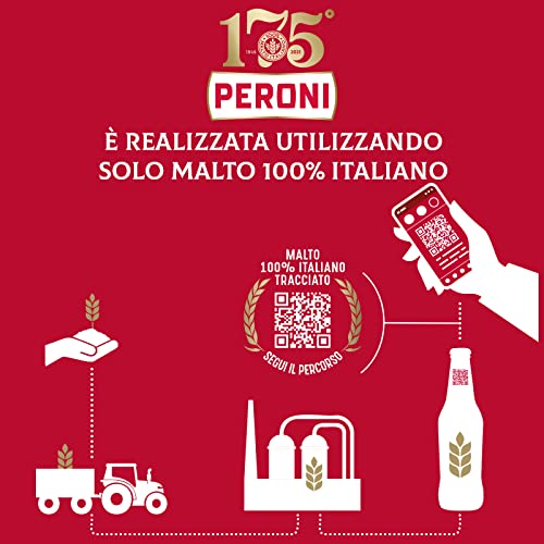 Peroni Birra Limited Edition, Cassa Birra con 15 Birre in Bottiglia da 66 cl, 9.90 L, Birra Lager con Malto 100% Italiano, Gusto Moderatamente Amaro, Gradazione Alcolica 4.7% Vol