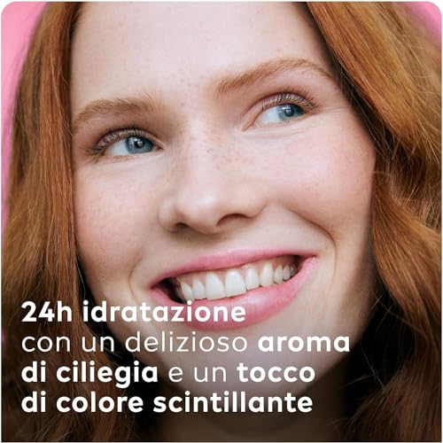 Labello Blackberry Shine Burrocacao Labbra 4.8 g, Balsamo Labbra Colorato All'Aroma Di More, Lip Balm Idratante 24H Con Ingredienti Naturali E Pigmenti Colorati