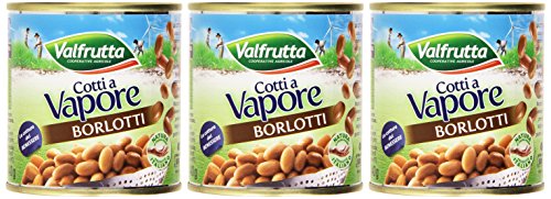 Valfrutta - Borlotti, Cotti A Vapore - 4 confezioni da 3 pezzi da 150 g [12 pezzi, 1800 g]