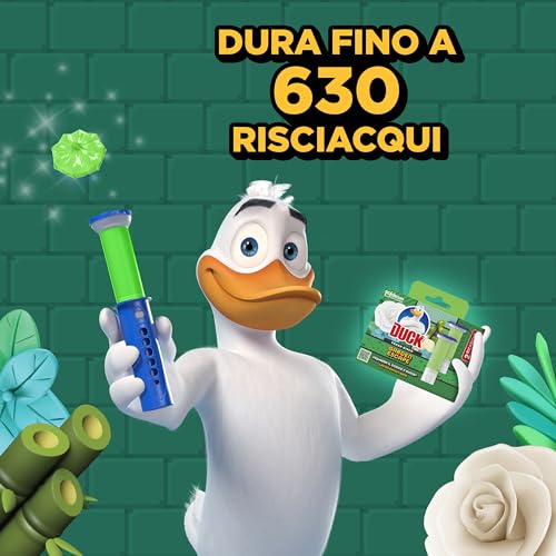 Duck Fresh Discs - 2 Ricariche da 6 Dischi Gel Igienizzanti WC, Fragranza Rosa & Fiori di Loto, Confezione da 2 Applicatori e 12 dischetti